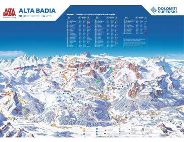 Piste map Dolomites - Alta Badia